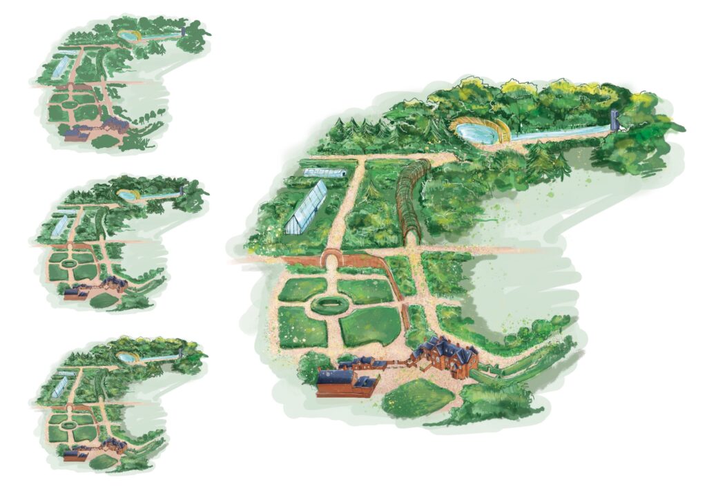 Early stage illustration of the Winterbourne Map